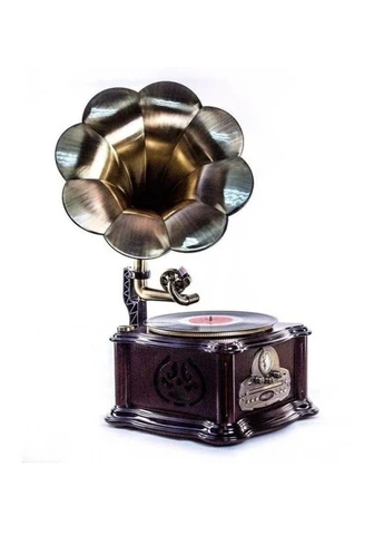 Ретро програвач Грамофон Париж на тумбі (Вініл AM/FM USB/CD MP3 BT) (RP-013C) DAKLIN (332637649)