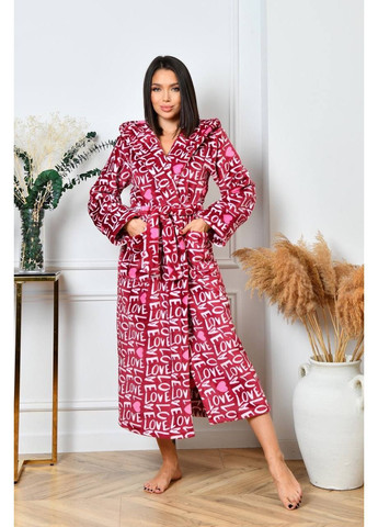 Жіночий теплий махровий халат довгий із капюшоном Nositi (365701132)