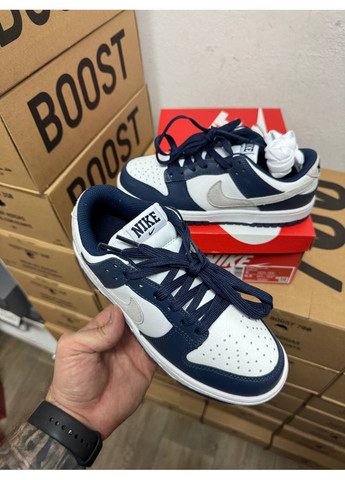Серые летние кроссовки nike dunk low blue grey найк данк No Brand