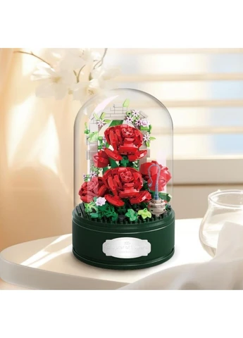 Універсальний музичний конструктор Musical Roses серія Musical Flask Червоні троянди під куполом 574 деталі (2104619286) No Brand (382242556)