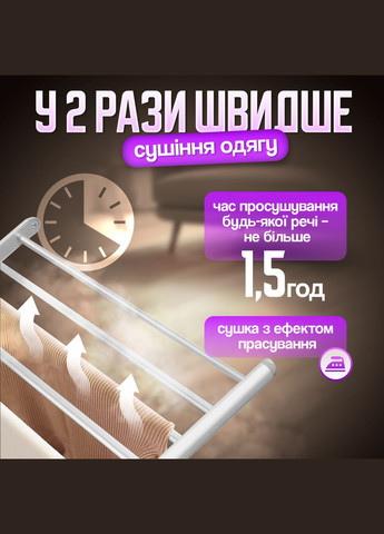 Електрична сушарка для білизни (одягу) підлогова, з обігрівом бічних крил SBTR No Brand (347590379)