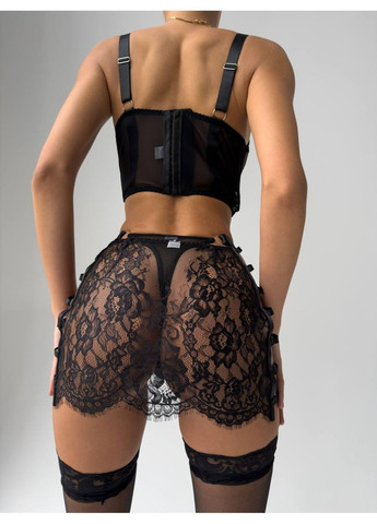 Чорний демісезонний комплект нижньої білизни No Brand