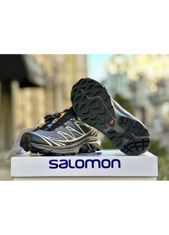 Сірі Осінні кросівки чоловічі salomon xt-6 adv dover grey black gore-tex саломон xt-6 No Brand