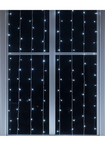 Новогодняя гирлянда штора 1,5х1,5 м 64 LED белый провод Белый ZWM1564LEDW Jooki (366037797)