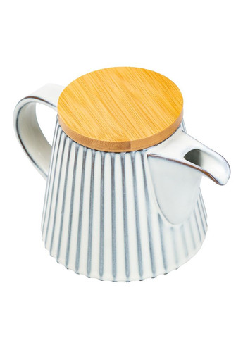 Чайник для заварювання 850 мл керамічний з бамбуковою кришкою Білий HP7211W TS Kitchen (321997779)