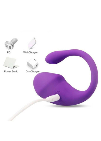 Фиолетовое смарт виброяйцо USB – Смарт вибраторы No Brand (288539155)