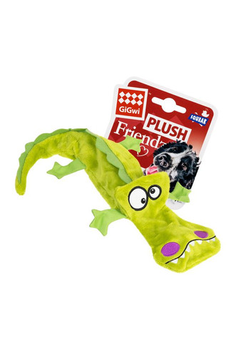 Іграшка для собак Крокодил з 4-ма пищалками GiGwi Plush Friendz, плюш, 38 см WAUDOG (362583641)