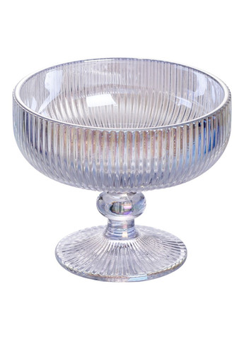 Набір креманок на ніжці 6 шт 400 (мл) скляні креманки для морозива, фруктів, десертів Сірий HP-19-7117RB (A-047405) Yiwu (370381815)