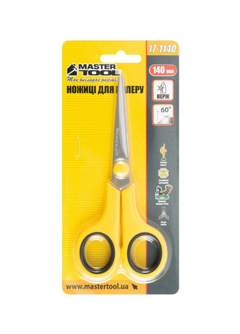 Ножиці для паперу Mastertool 140 мм. (17-1140) Master Tool (335049110)