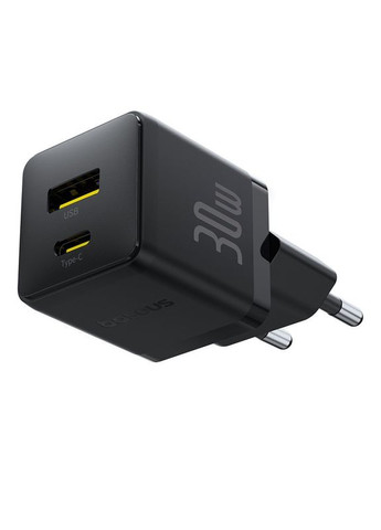 Сетевое зарядное устройство с кабелем Palm Fast Charger C+U 30W EU Cluster Black (with Mini White Cable USB-C to Baseus (388666466)