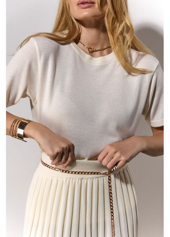 Молочная юбка плиссе короткая 2080 молочный Triko Bakh