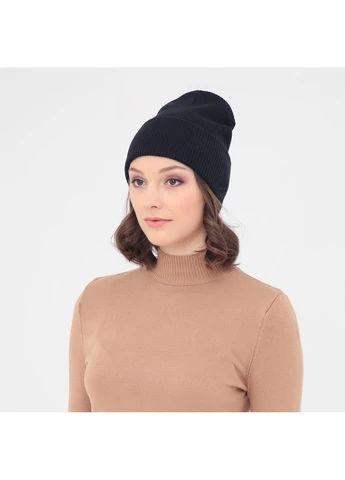 Шапка бини женская хлопок черная GELATO LuckyLOOK 249-609 (322791562)