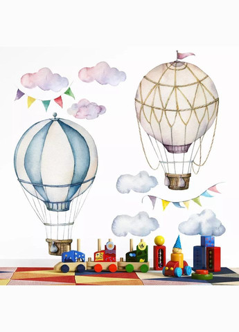 Декоративные наклейки 2 воздушных шара (лист 30 х 90см) Б156-23 No Brand (311603934)