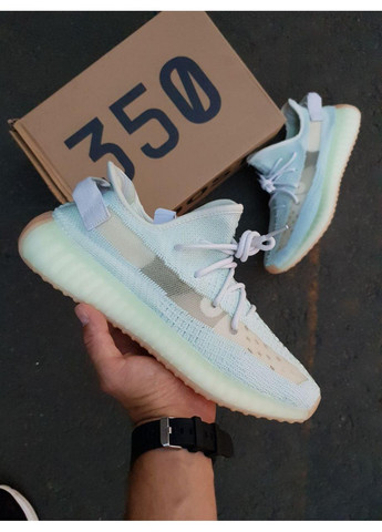 Салатові Осінні кросівки чоловічі adidas yeezy boost 350 v2 hyper space v2 адідас ізі буст No Brand