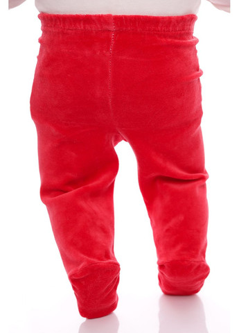 Красный зимний человечек с шапочкой для девочки велюр с бабочкой красный 56 см (29912) BABYKROHA