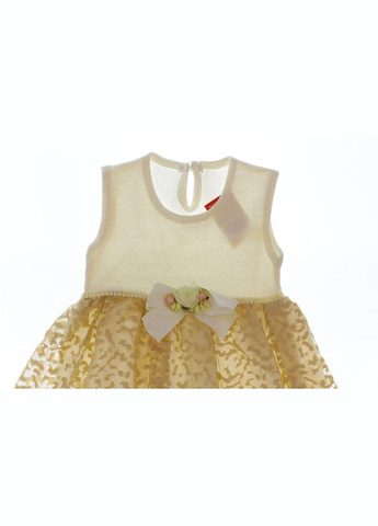 Бежева сукня з довгим рукавом з болеро бежева 68 см (30782) BABYKROHA (323469306)