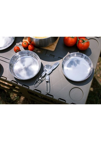 Набор столовых приборов Compact Set стальной T-FC-0021-metal, 16 предметов, легкий, компактный Tribe (393805367)