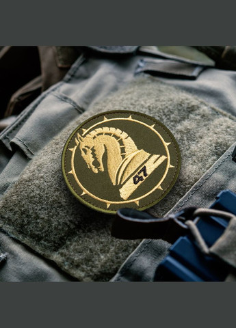 Набор шевронов 2 шт. на липучке 47 Бригада хаки 8 см, вышитый патч нашивка IDEIA (300229192)