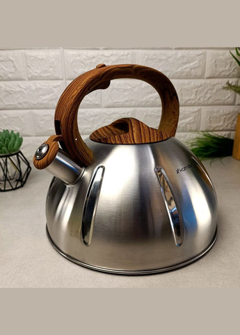 Чайник 5 л з нержавіючої сталі зі свистком Kamille (337170872)