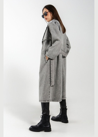 Сіре демісезонне Тренч жіночий 4020 (2000990436481D) shop (2000990436481) Zeo Basic