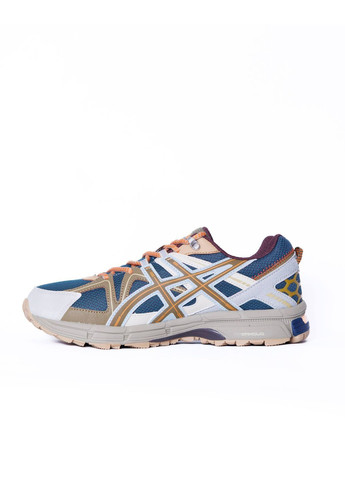Комбіновані Осінні кросівки чоловічі asics No Brand Gel Kahana 8 Gore-Tex Sweet Blue Khaki