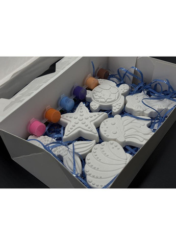 Набор гипсовых фигурок для раскраски морской мир. 6шт. HM furnitura (365248519)