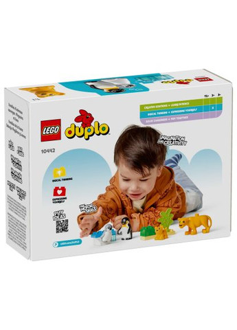 Конструктор DUPLO Town Семейства диких животных: Пингвины и Львы (10442) Lego DUPLO Town Сімейства диких тварин Пінгвіни та Леви (372951484)