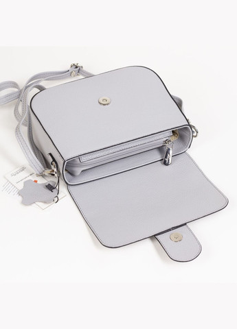 Женская кожаная сумка кросс боди 5068-098 серая Karya (331152759)