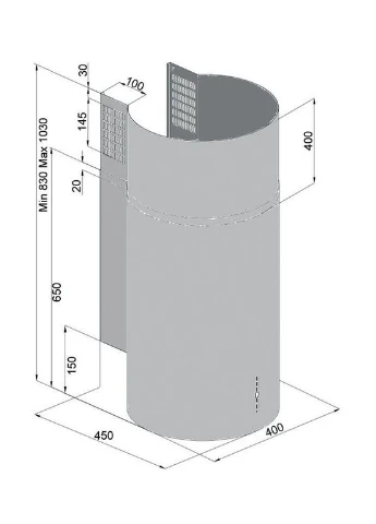 Вытяжка Cylindra 40 Inox 8105.504.1 028 Fabiano (392433114)