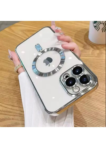 Противоударный прозрачный чехол MagSafe на iPhone 14 Pro, цвет черный No Brand (359502812)