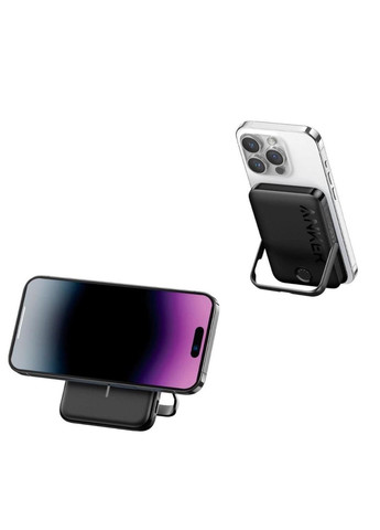 Магнітний Magsafe повербанк A1618 5000 mAh для iPhone з підставкою для телефона Anker (349824353)