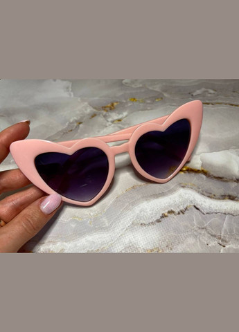 Очки женские солнцезащитные кошачий глаз сердце в розовой оправе LIGHT (315889498)