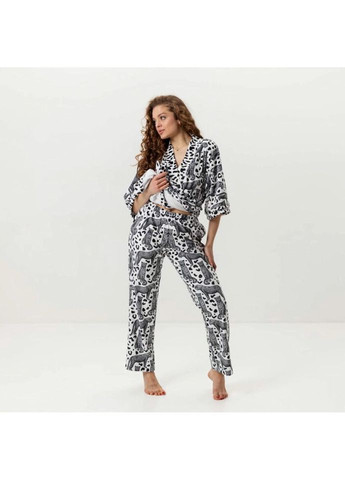 Комбінована всесезон комплект жіночий з плюшевого велюру штани та халат чорна пантера 3424_m 15980 m FlexDress