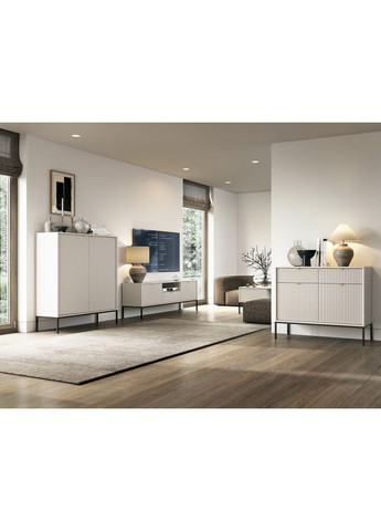 Комод Новая/Nova 3-дверный с 3 ящиками и черными ножками KSZ154 (PFH-091244) Perfect Home (367179024)