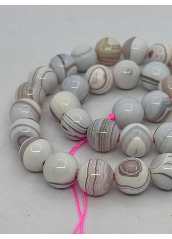 Агат на нитці без застібки 10 мм 39 см Білий No Brand (368561674)