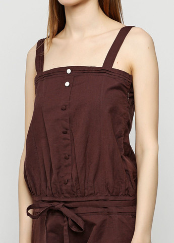 Комбинезон короткий на рукав B3WKB1ELS9 Темно-коричневый Element однотонный тёмно-коричневый повседневный