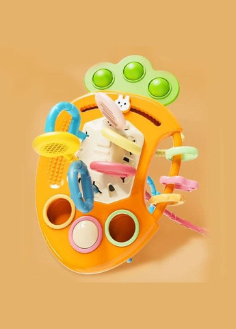 Логическая игрушка FXB 2 текстурная погремушка 4 в 1 Морковка Fun Game (327217832)