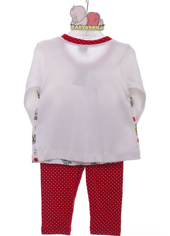 Красный демисезонный костюм с длинным рукавом для девочки трикотажный ромашки красный 68 см (37182) BABYKROHA