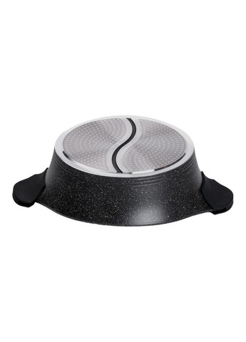 Алюмінієва каструля Ø 30 см 2-ступінчасте мармурове антипригарне покриття Чорний MGC (356460636)
