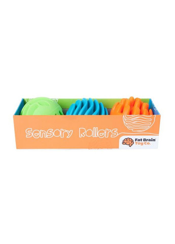 Прорізувач-брязкальце Sensory Rollers Сенсорні кулі 3 шт. (F161ML) Fat Brain Toys (331173501)