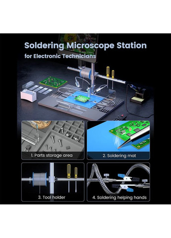 Цифровий мікроскоп AD210S Plus для паяння 10,1 дюйма HDMI для ремонту електроніки Andonstar (370169328)