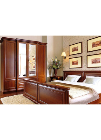 Кровать двуспальная (без основания под матрас) Гербор Соната 180 180x200 см Каштан (GRB1196) Gerbor (315496886)