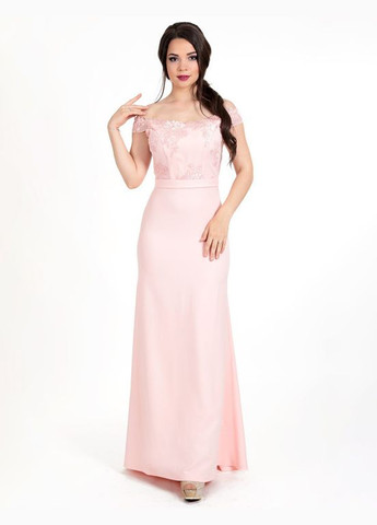 Рожева коктейльна вечірнє плаття жіноче дизайнерське рожеве mkeng2209-2 Modna KAZKA