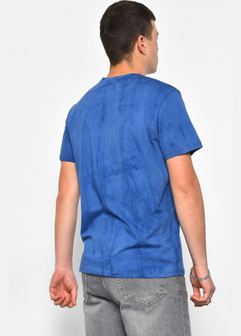 Синяя футболка мужская полубатальная синего цвета Let's Shop