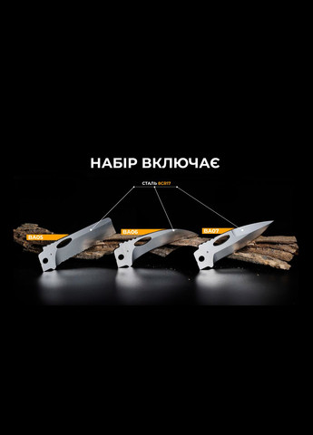 Набір змінних клинків (BA05; BA06; BA07) 3in1 для S501U, S502U, S802 (A-016633) Roxon (319390704)