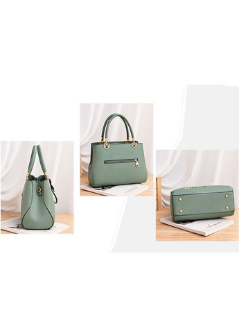 Женская сумка с вышивкой цветов на плечо из экокожи мятная (sku_1291М) No Brand (330576002)