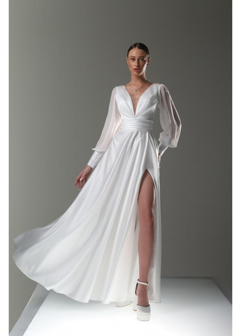 Білий вечірня плаття а-силует Lolita