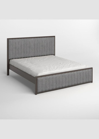 Двоспальне дерев'яне ліжко Відень Венге/Аляска 93 (Сірий) 160х200 см (MBG-11071) Mebigrand (366027651)