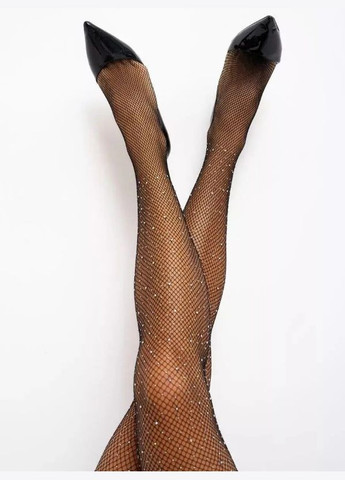 Жіночі колготи в сітку Зі Стразами, камінням блискучі One Size (S M L) чорні Rita (329203262)