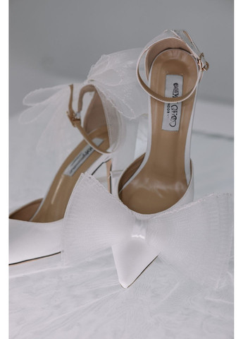 No Brand Свадебные туфли с шифоновыми бантами белый з текстиль, — (351394614)